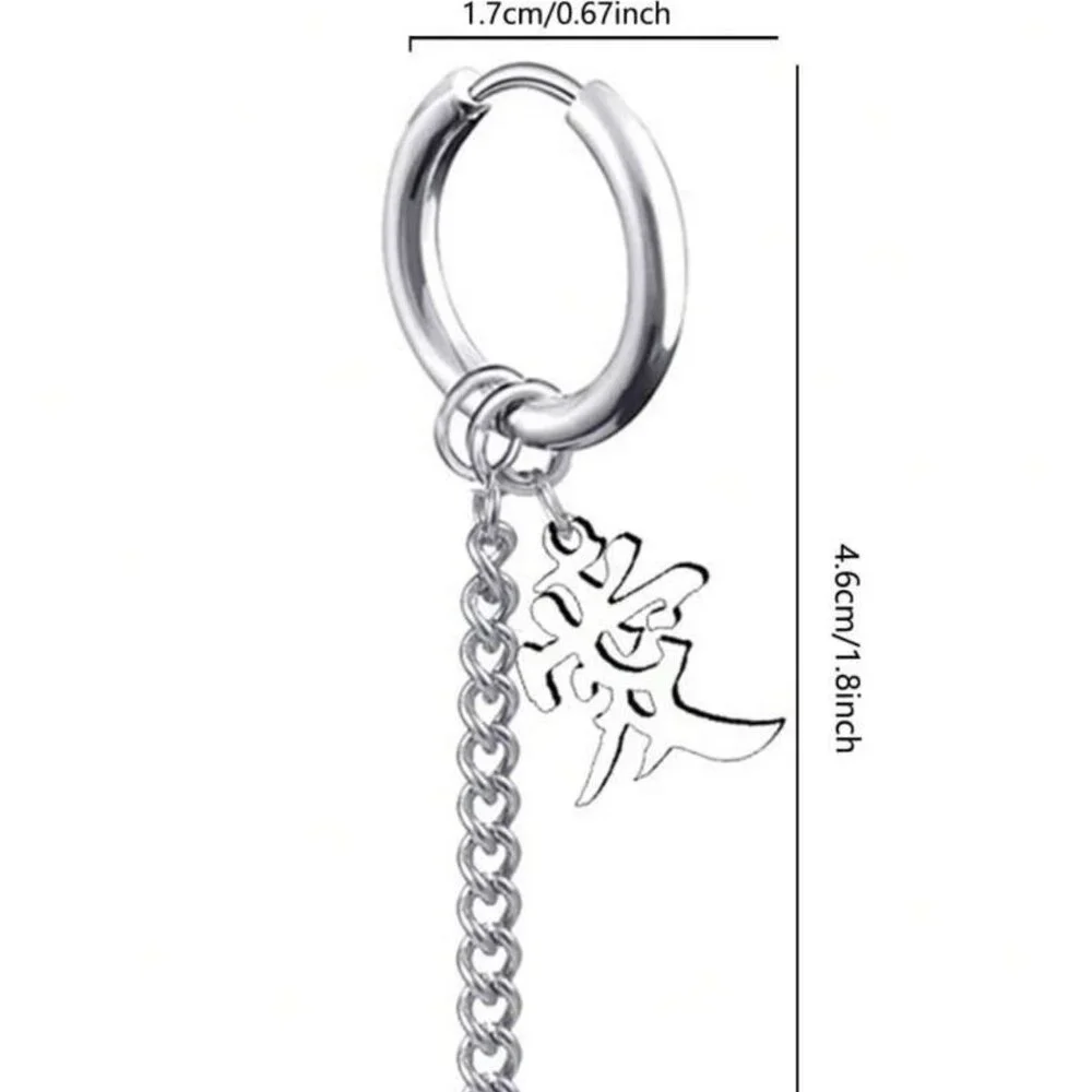 1Pc Fashionable Minimalist Stainless Steel Earring - Picture 6 of 7